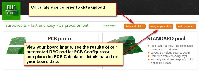 Two routes to calculate a PCB price